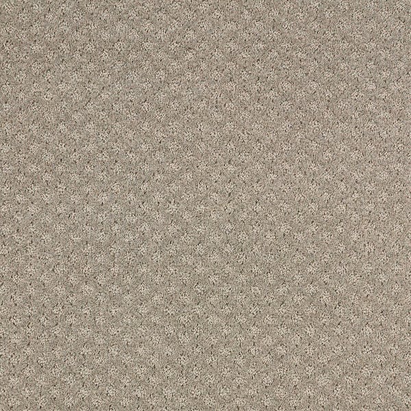 Transcends Time Yarn Beige 39 oz. Triexta Pattern Installed Carpet