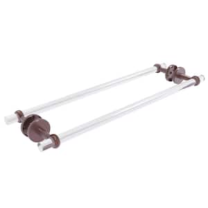 Clearview 24 in. Back to Back Shower Door Towel Bar with Twisted Accents in Antique Copper