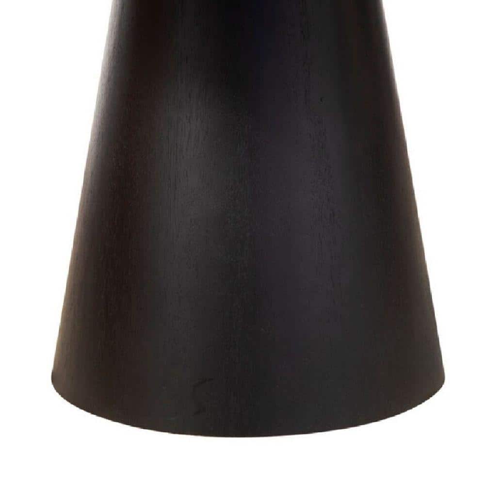 59" Dark Brown Rubberwood Round Dining Table