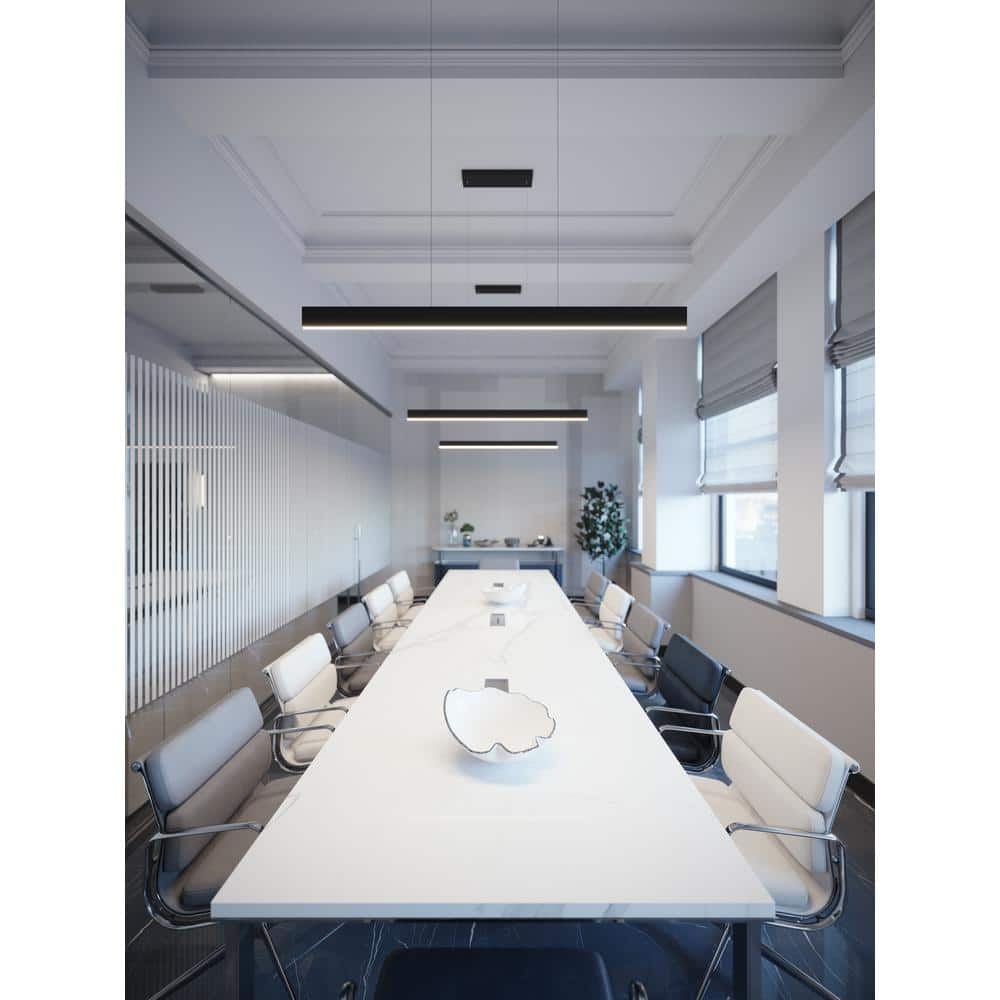 Stealth 36" Black Aluminum LED Linear Pendant Light