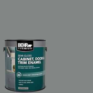 1 gal. #PFC-63 Slate Gray Semi-Gloss Enamel Interior/Exterior Cabinet, Door & Trim Paint