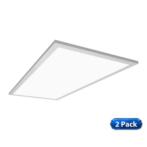 NICOR TGL1 2 ft. x 4 ft. 300-Watt Equivalent Integrated LED White Selectable CCT Troffer, 2-Pack