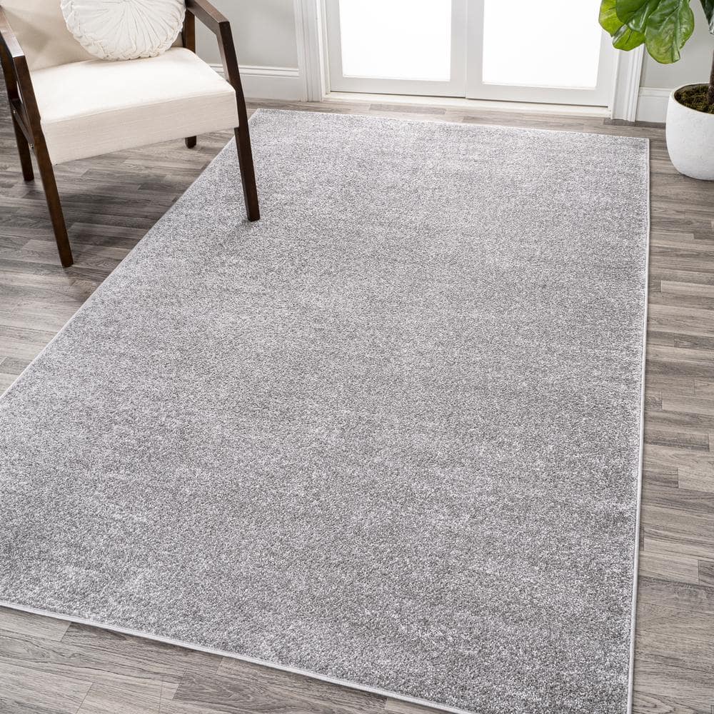 JONATHAN Y Haze Solid LowPile Gray 6 ft. x 9 ft. Area Rug SEU100A6