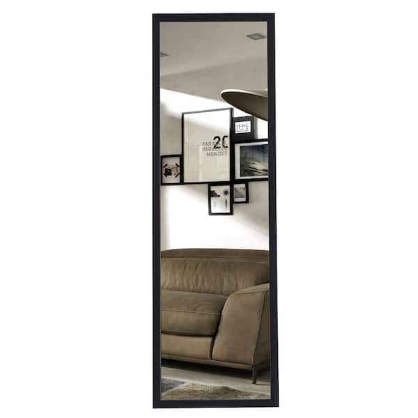 Miscool Anky 57.9 in. W x 18.1 in. H Wood Framed Rectangle Full Length Mirror, Floor Mirror in Black