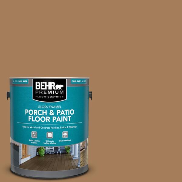 BEHR PREMIUM 1 gal. #270F-6 Fudge Truffle Gloss Enamel Interior/Exterior Porch and Patio Floor Paint