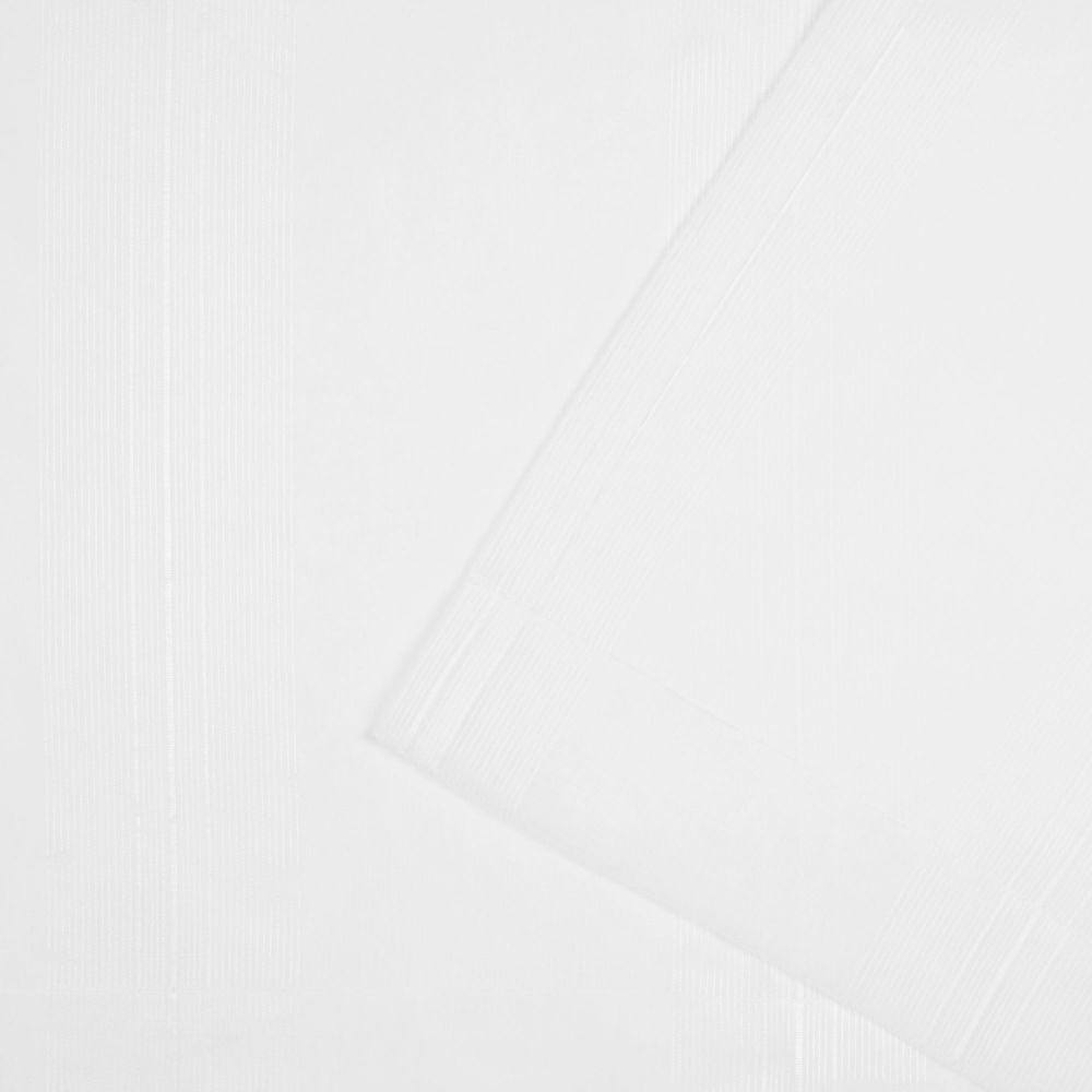 White Sheer Pleated Polyester Kitchen Window Curtain Panel
