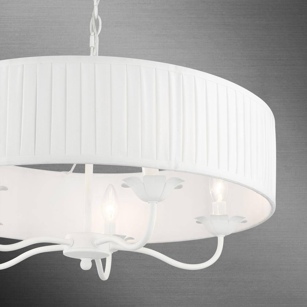 Edinburgh 23" White Glass Drum Pendant Light