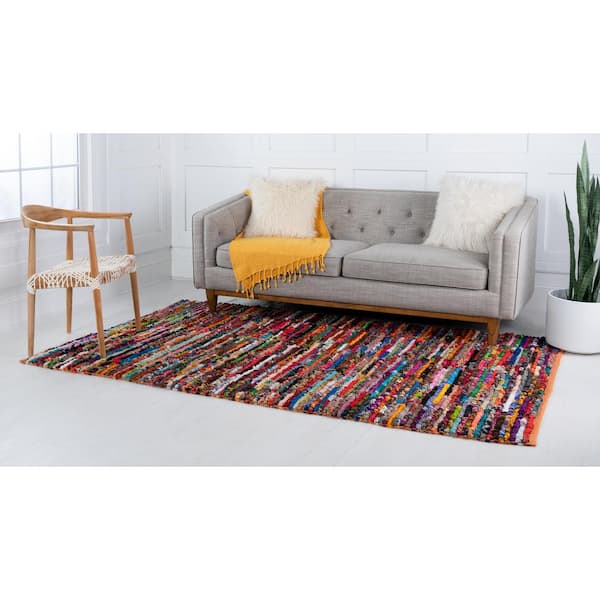 Homescapes Tappeto intrecciato Chindi multicolore - Folk - 66 x 200 cm | Leroy Merlin