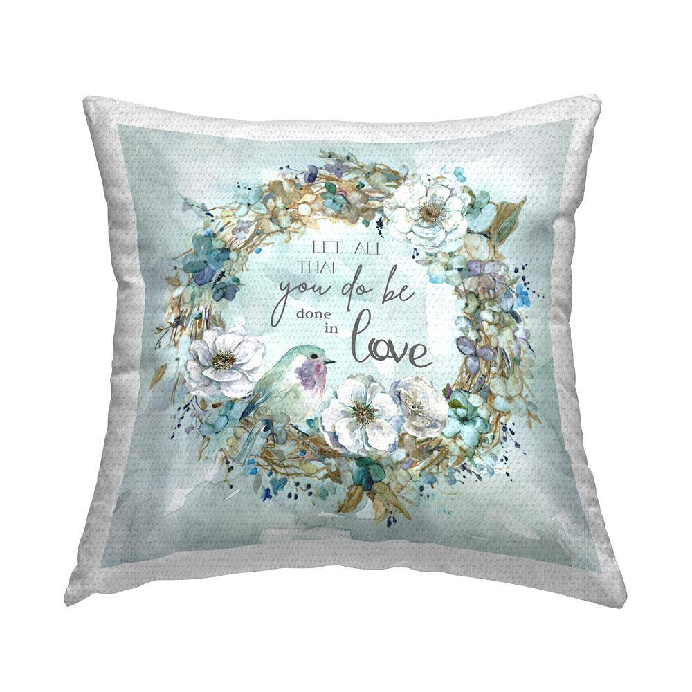 All You Do Done In Love Wreath Multi-Color Square Outdoor Throw Pillow price history on PriceWatchPro