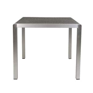 Cape Coral 30 in. Silver Square Aluminum Outdoor Dining Table