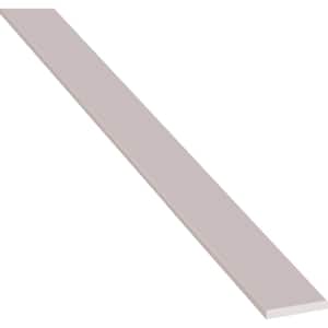 White Single Beveled 6 in. x 54 in. Polished Engineered Marble Threshold Tile (4.5 ln. ft./Each)