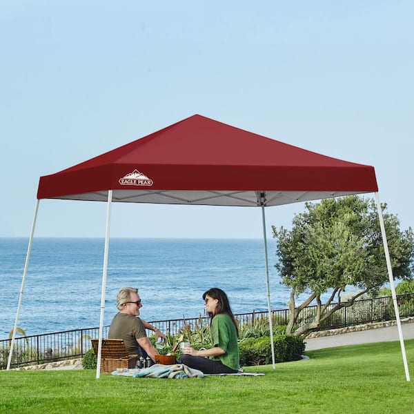 EAGLE PEAK 10 ft. W x 10 ft. D Slant Leg Pop-Up Canopy Tent