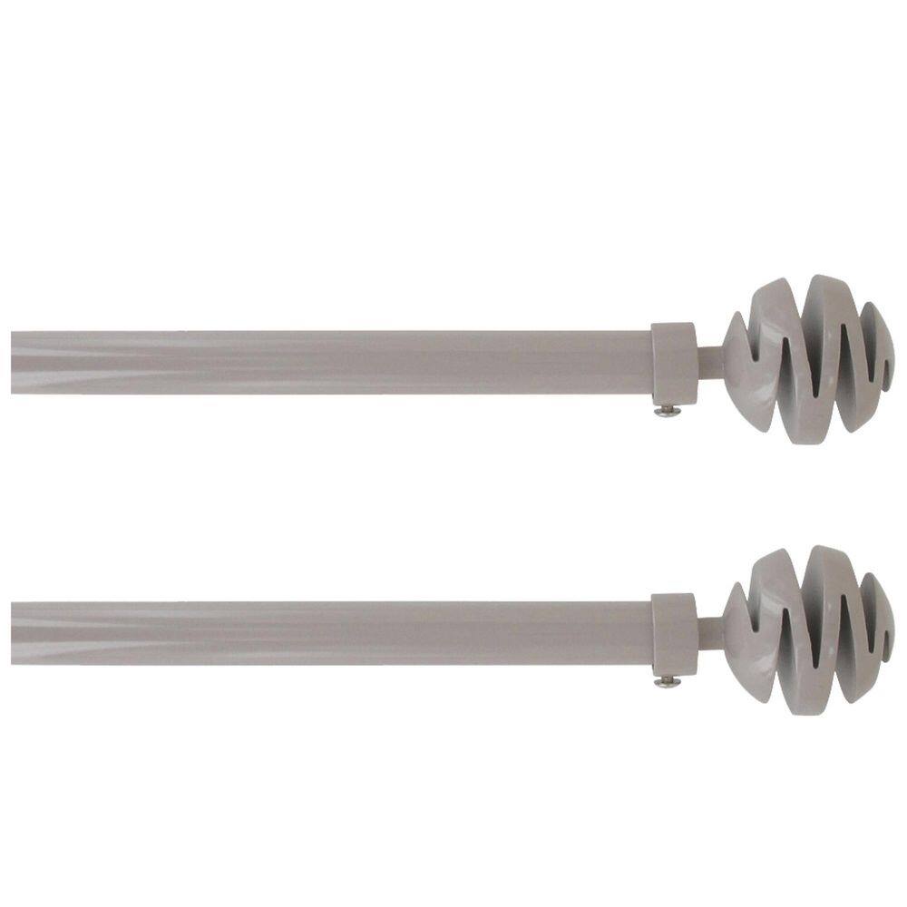 50 in. 82 in. 2 Adjustable 3/4 in. 2 Single Window Curtain Rods in