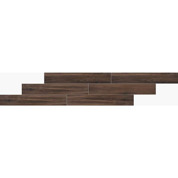 Daltile Atwood Walnut 6 in. x 36 in. Glazed Porcelain Floor and
