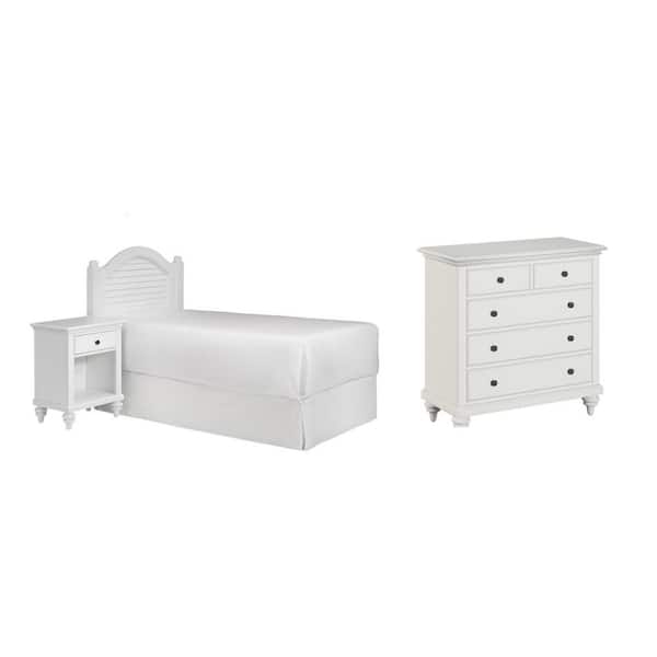 White Twin Headboard Bedroom Set 5543, White Twin Bedroom Set