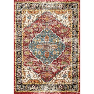 Muriel Transitional Medallion Multicolor 3 ft. x 5 ft. Indoor/Outdoor Area Rug