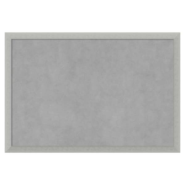 Amanti Art Silver Leaf 26 in. x 18 in Framed Magnetic Board