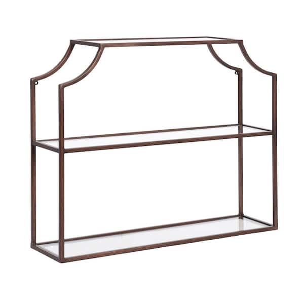 Ciel 24 in. W x 6 in. D Bronze Metal Decorative Wall Shelf