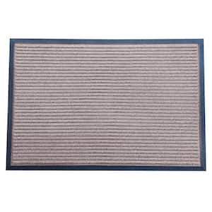 Indoor Outdoor Doormat Beige 24 in. x 36 in. Stripes Floor Mat