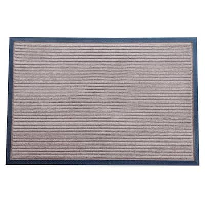 Envelor Indoor Outdoor Doormat Blue 24 in. x 36 in. Stripes Floor Mat  PP-71505-BL-M - The Home Depot