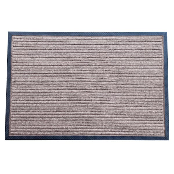 Envelor Indoor Outdoor Doormat Beige 24 in. x 36 in. Stripes Floor Mat