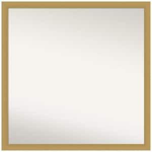 Grace Brushed Gold Narrow 28 in. W x 28 in. H Square Non-Beveled Framed Wall Mirror in Gold