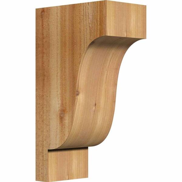 Ekena Millwork 6 in. x 10 in. x 18 in. Western Red Cedar Newport Rough Sawn Corbel