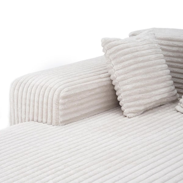 GaGa RM FUFU&GAGA 134 in. Square Arm Corduroy Upholstery U-Shaped with 5