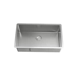 Simply Living 30 in. Undermount Single Bowl 16 Gauge Stainless Steel Kitchen Sink