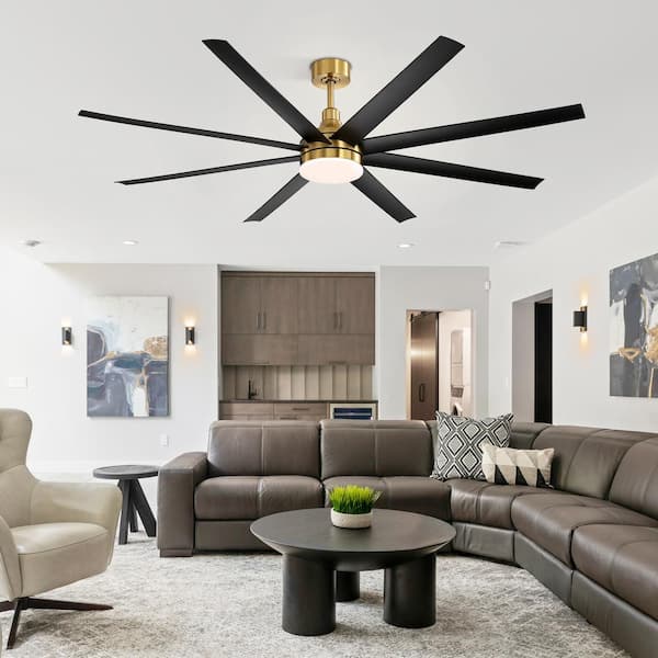 Breezary Archer 72 in. Integrated LED Indoor Black-Blade