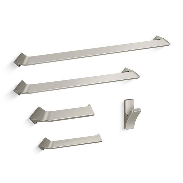 KOHLER Uniform 24 in. Towel Bar in Vibrant Brushed Nickel