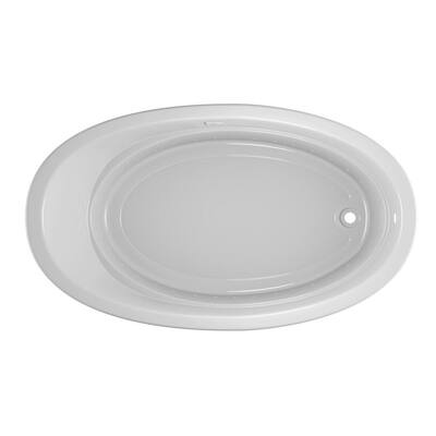 RIVA PURE AIR 72 in. x 42 in. Acrylic Right-Hand Drain Oval Drop-In Air Bath Bathtub in White