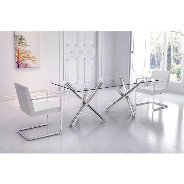 ZUO Stant Chrome Dining Table