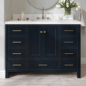 Cambridge 48 in. W x 21.5 in. D x 34.5 in. H Freestanding Bath Vanity Cabinet Only in Midnight Blue