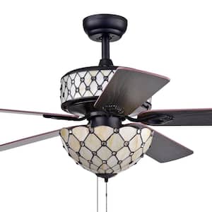 Tohva 52 in. Indoor Matte Black Ceiling Fan with Light Kit