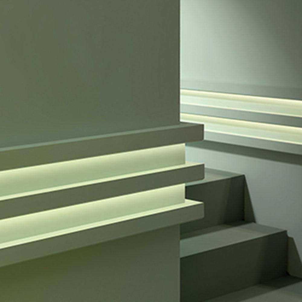 2 in x 2 in x 78-3/4 in Primed White Polyurethane Crown Moulding Set