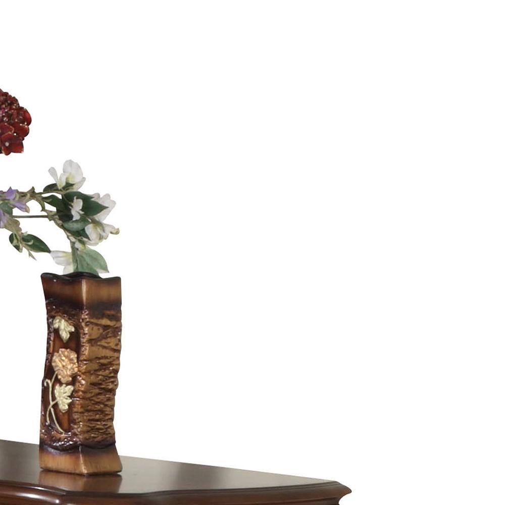 Elegant Carved Cherry Wood Sofa Table - Traditional Elegance