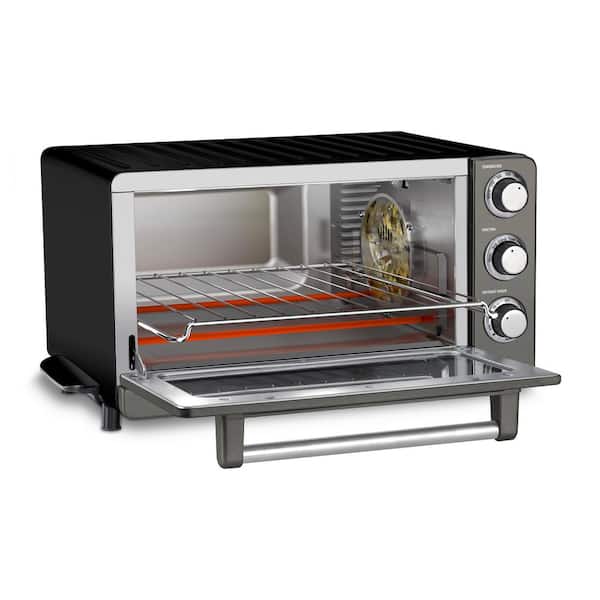 BLACK+DECKER 1150 W 4-Slice Stainless Steel Convection Toaster Oven with  Built-In Timer TO1750SB - The Home Depot
