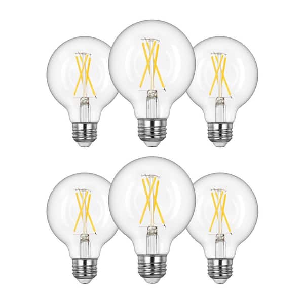 60-Watt Equivalent G25 Globe Dimmable 10% to 100% Edison LED Light Bulb 5000K Daylight (6-Pack)