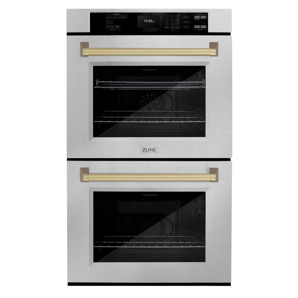 Autograph Edition 30 in. Electric Double Wall Oven in Fingerprint Resistant Stainless Steel and Champagne Bronze