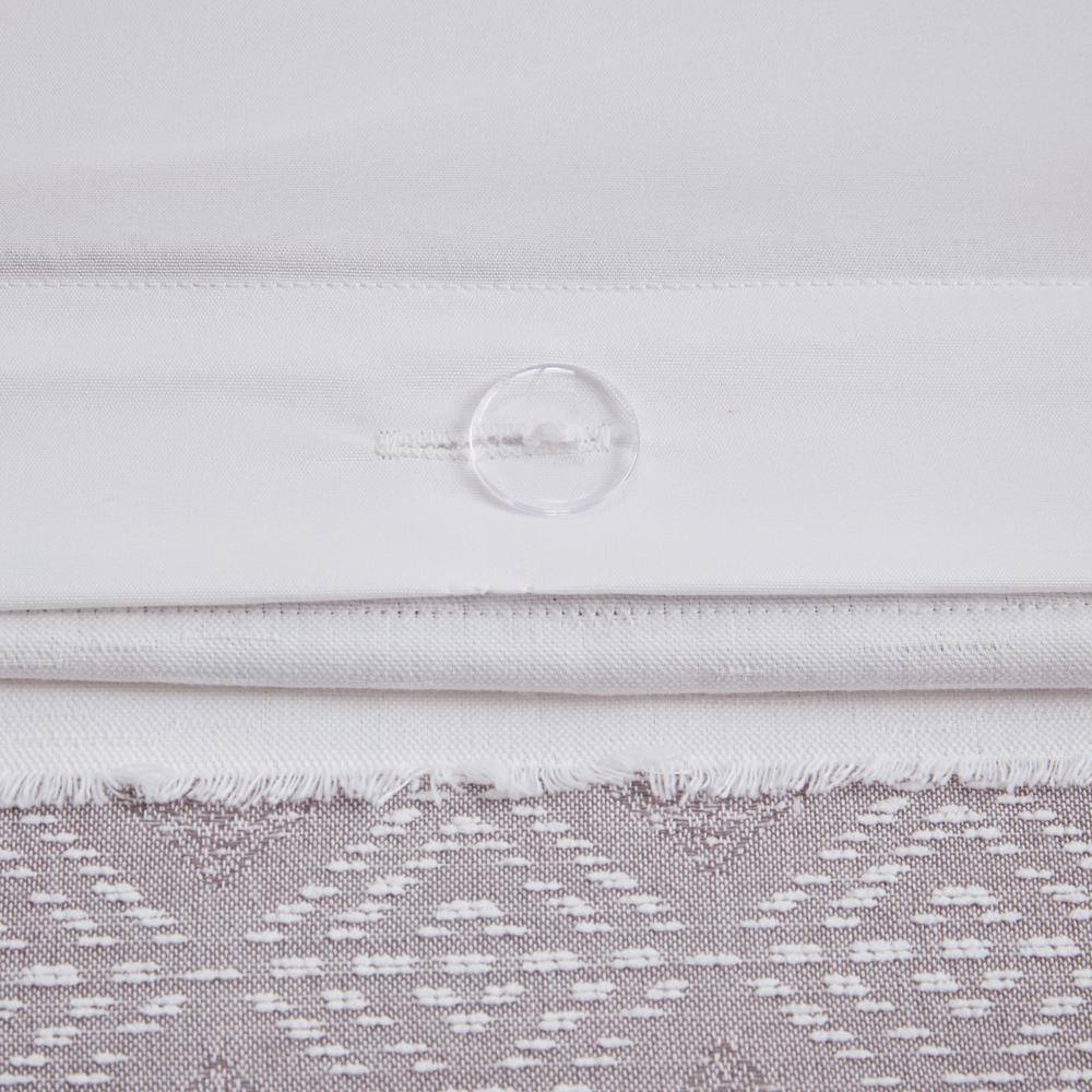 Neutral Clipped Jacquard Stripe Full/Queen Duvet Cover Set