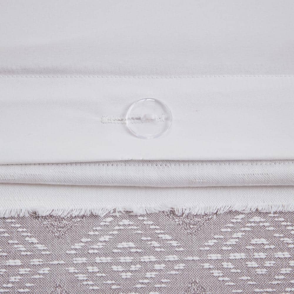 Neutral Clipped Jacquard King/Cal King Duvet Cover Set