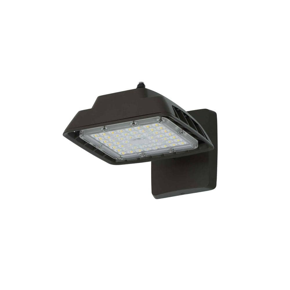 300W Equivalent Integrated LED Bronze Outdoor Commercial Area Light with Wa