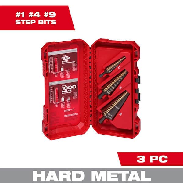 Cobalt Step Bit Kit (3-Piece)
