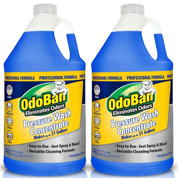 OdoBan 1 Gal. Pressure Wash Concentrate, Pro Pressure Washer Soap/Detergent for Siding, Driveway and Concrete Cleaning (2-Pack)