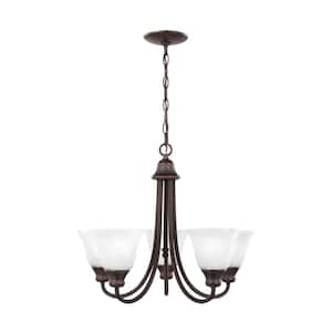 Windgate 5-Light Bronze Classic Traditional Hanging Single Tier Empire Chandelier