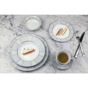 57-Piece Specialty Silver Porcelain Dinnerware Set (Service for 8)