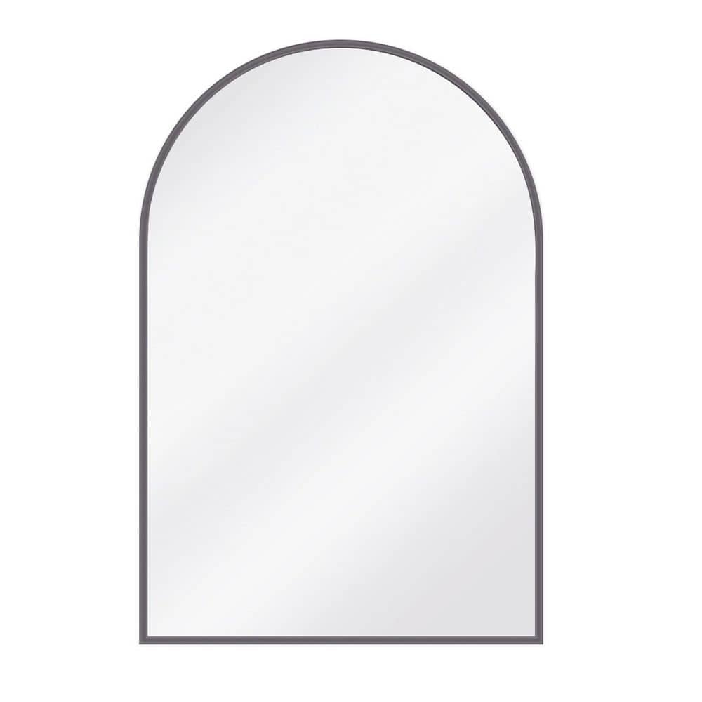 Black 24 in. W x 36 in. H Arched Aluminum Alloy Framed Anti-Fog Wall Mirror Bathroom Mirror price history on PriceWatchPro