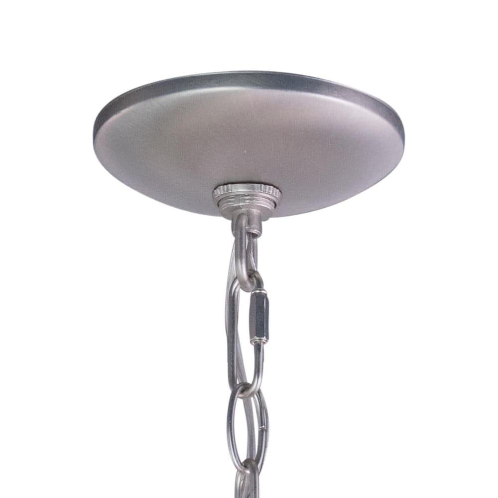 Monrovia Brushed Nickel Mini Chandelier with White Frosted Glass
