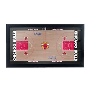 Chicago Bulls Official NBA Court 15 in. x 26 in. Black Framed Plaque